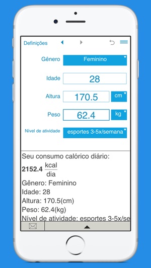 IMC, Metabolismo Basal e Gasto Calórico Diário na App Store IMC, Metabolismo Basal e Gasto Calórico Diário na App Store