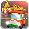 Cartoon city pizza delivery