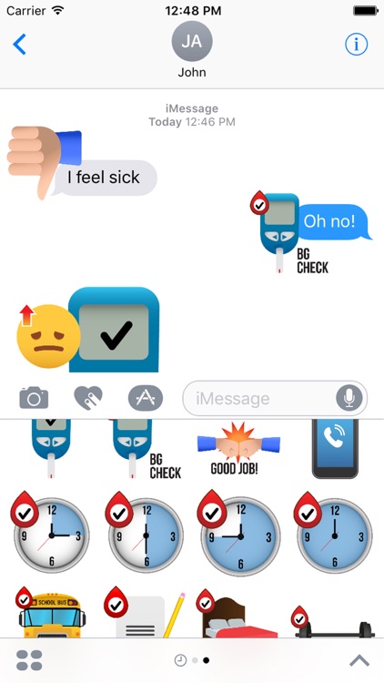 Diabetes Emoticon Stickers