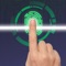 Icon Lie detector fingerprint scanner simulator