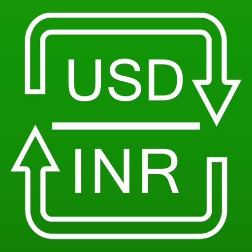 US Dollar and Indian Rupee currency converter icon