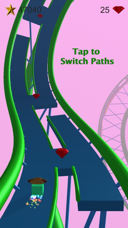 Two Paths - A Twitch Endless Runner Roller Coaster screenshot-0