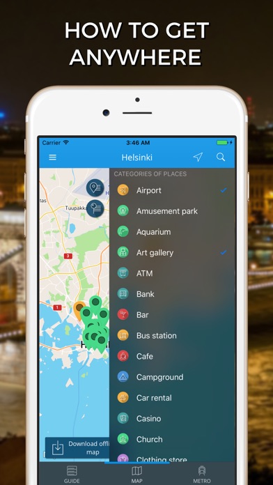 Helsinki Travel Guide with Offline Street Map screenshot 3