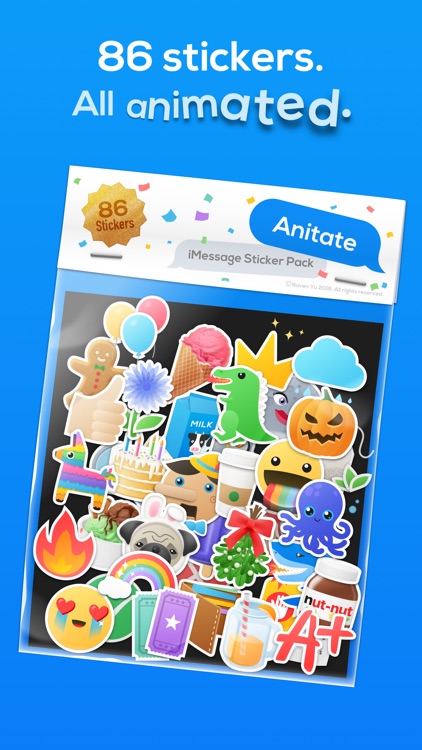 Anitate - 86 Animated Stickers