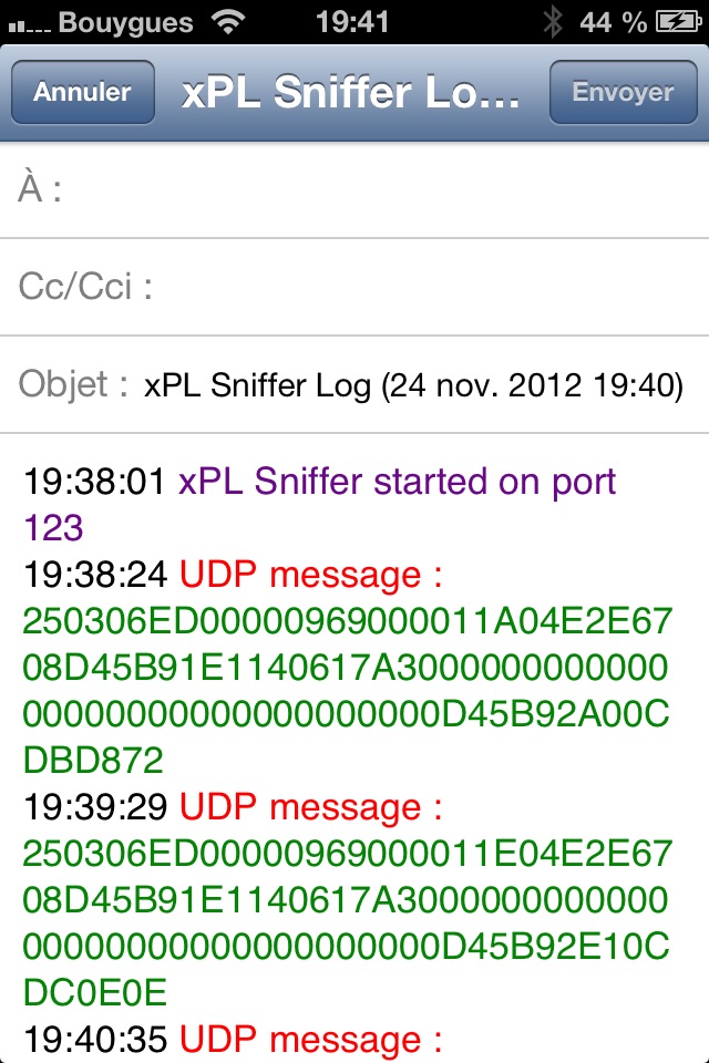 xPL Sniffer screenshot 3