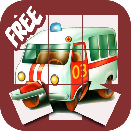 Rotate and move puzzle pieces. Cars. Lite Free iOS App