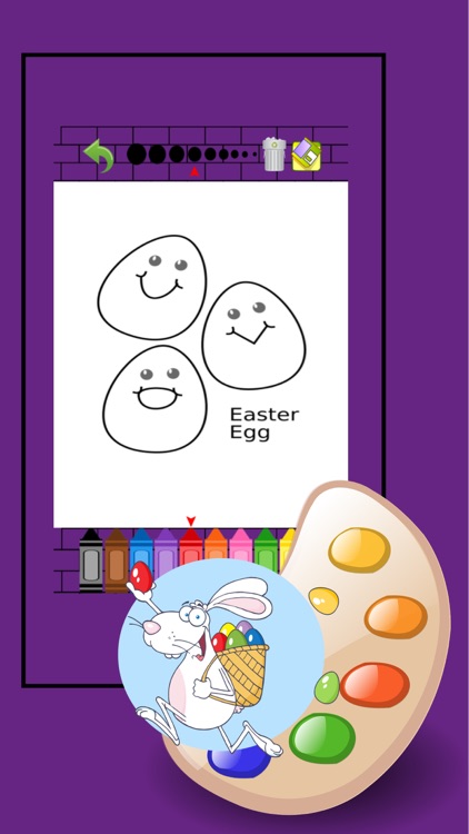 Easter Bunny Coloring Pages - Easy Drawings Kid