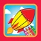 Game for Family Coloring Rocket Drawing