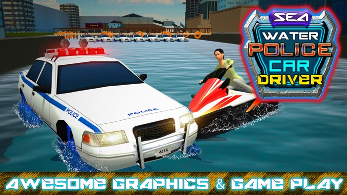 Sea Water Police Car Driver  Crime Chase Sim