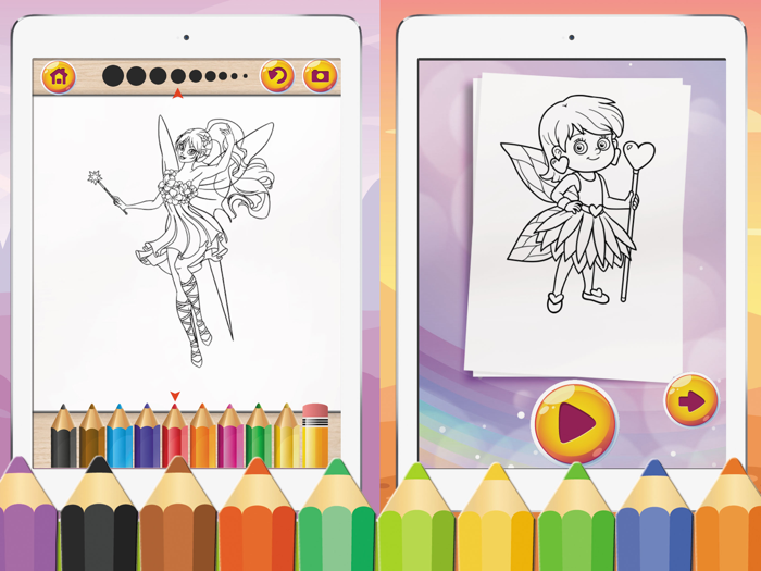Angels Game Fairy Tale Coloring Book