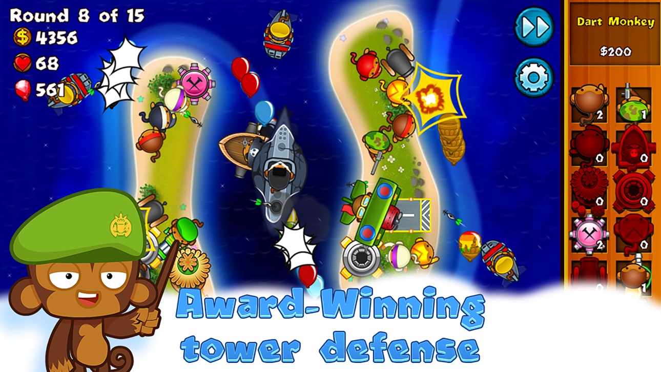 Bloons Monkey City iOS Mod IPA screenshot 2 - iOS game interface