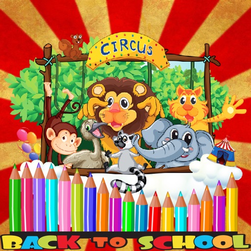 Circus Animal Coloring BookPages For Kids