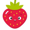 Fruit Stickers: Strawberry, Banana, Orange