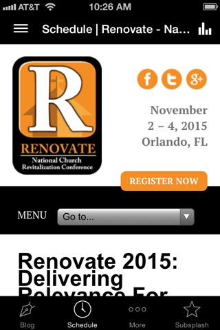 Renovate Conference App screenshot 2