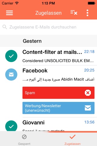 Spamdrain - clean email screenshot 4