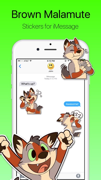 Brown Malamute Stickers