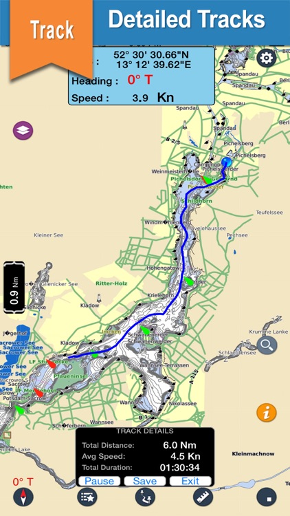 Mille Lacs offline GPS chart for lake & park trail