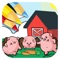 Family Farm Pig Coloring Book Game For Kids