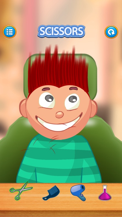 Child game / red hair cut