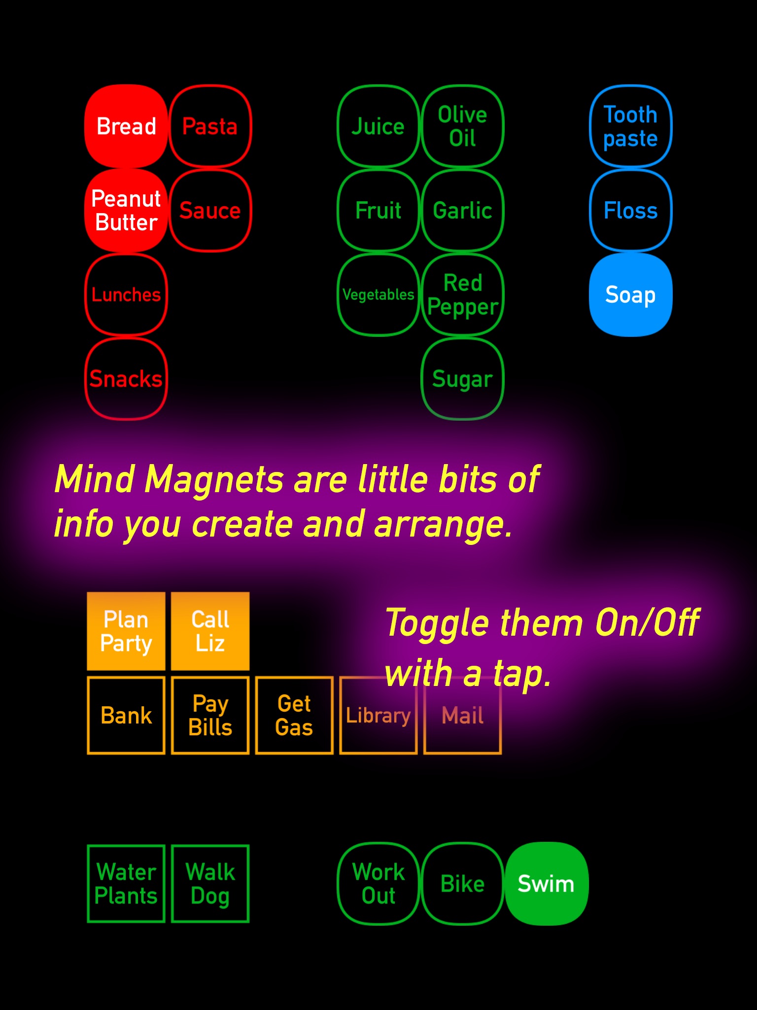 Mind Magnets Info Organizer—Visual Grid Checklists screenshot 2
