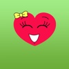 ANIMATED Cute Heart Girl Stickers