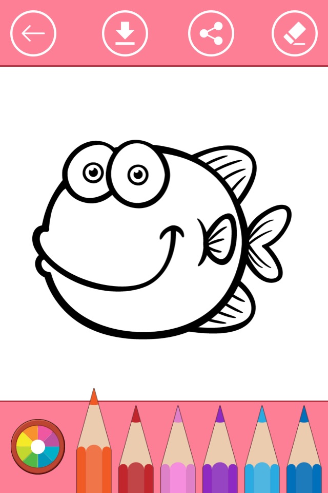 Fish & Sea animals Coloring Book for Kids screenshot 4