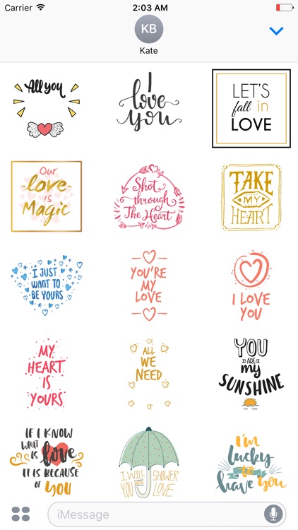 CUTe LOVe Animated Stickers