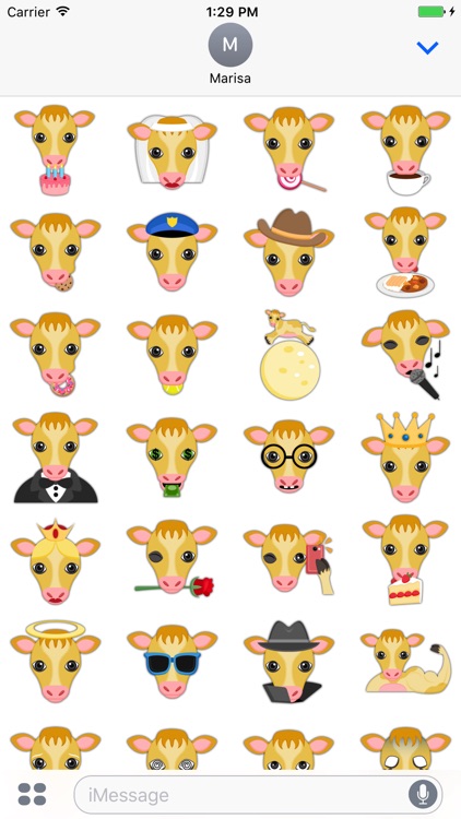Solid Gold Cow Emoji Stickers screenshot-3