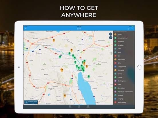 Zurich Travel Guide with Offline Street Map screenshot 3