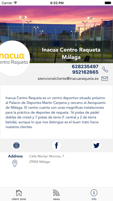 Inacua Centro Raqueta Málaga screenshot 2