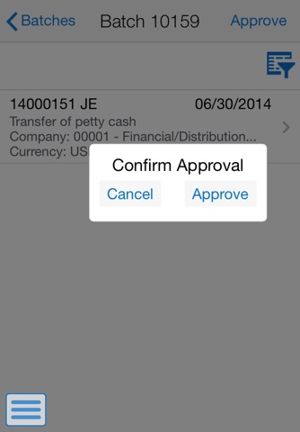 G/L Batch Approvals Smartphone for JDE E1 screenshot 4