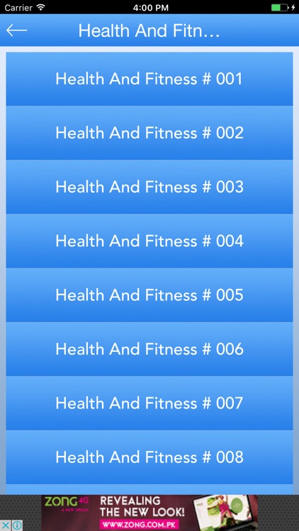 Health And Fitness