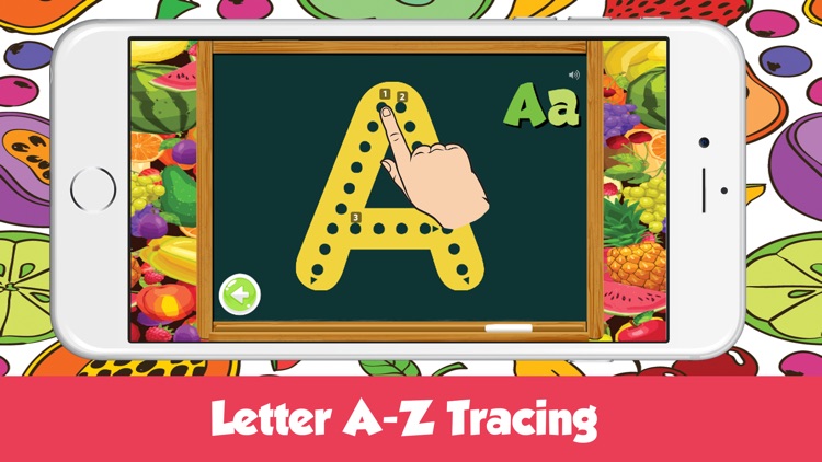 ABC Alphabet Fruit Vocabulary Coloring Kids Games