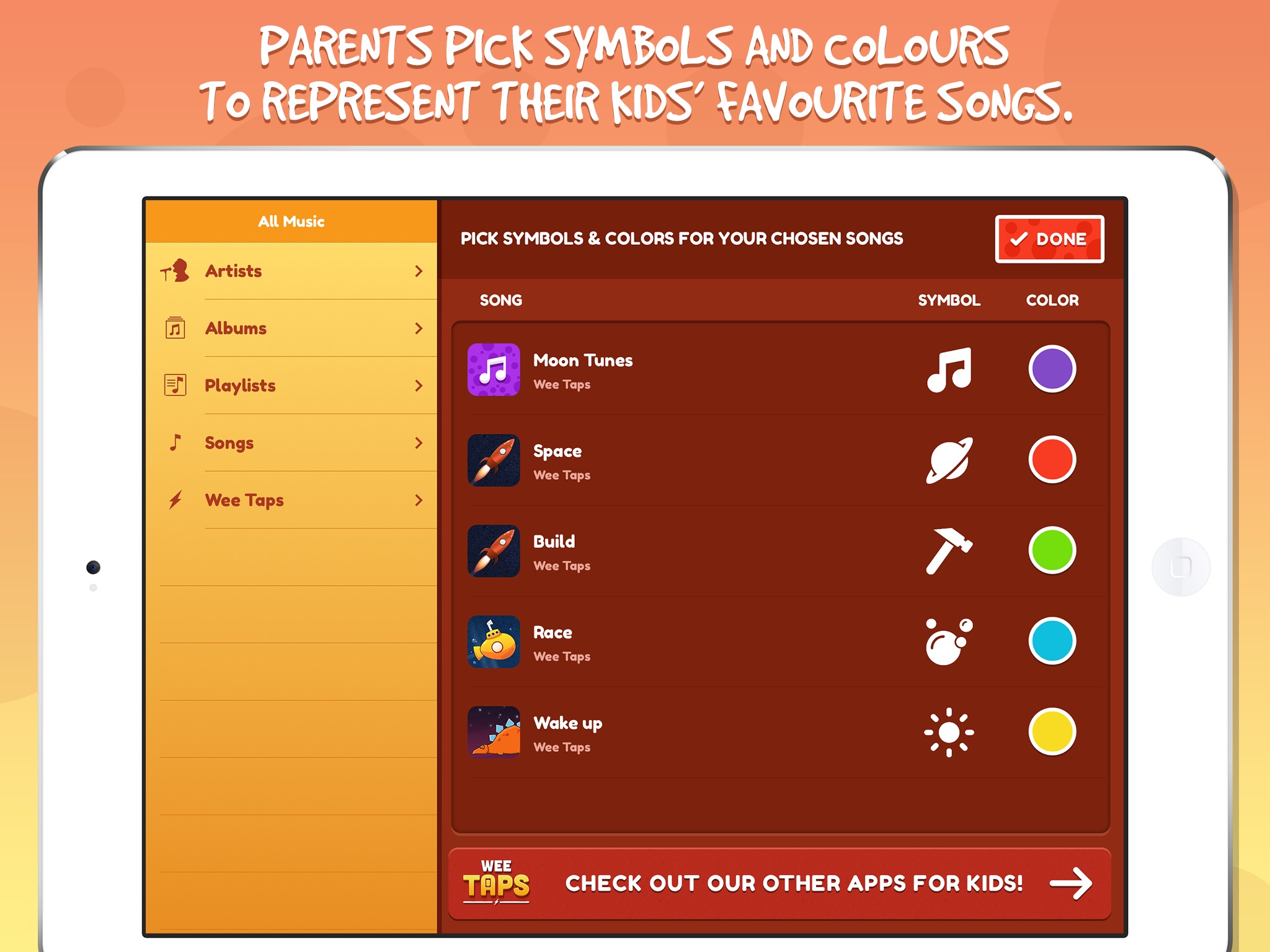 Moon Tunes - Music Player For Kids screenshot 3