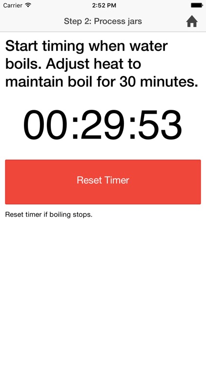 Canning timer & checklist