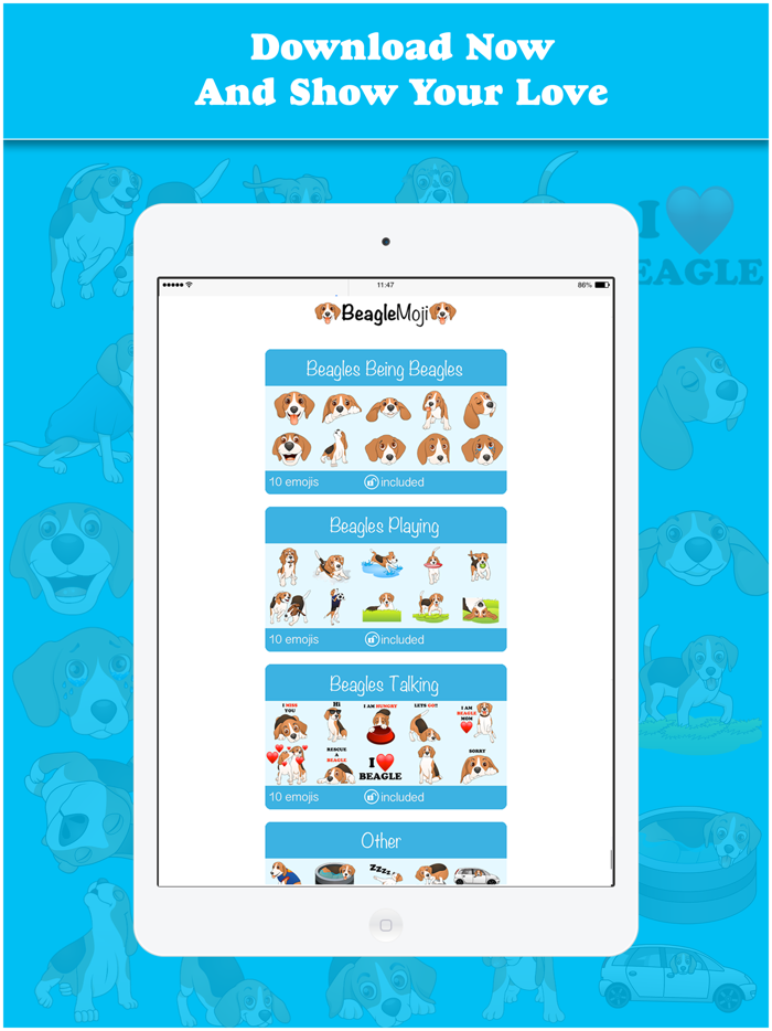 BeagleMoji - Cute Beagle Emojis  Stickers