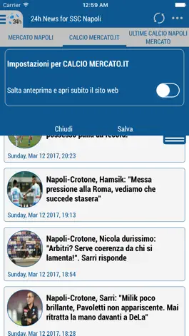 Game screenshot 24h News for SSC Napoli hack