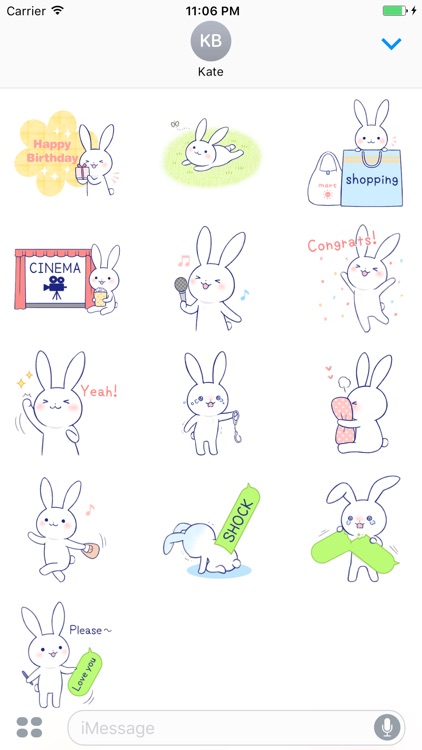 Zinnia The Lovely Rabbit English Stickers
