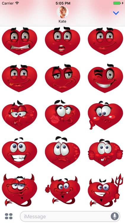 Hearts emoji - Stickers for iMessage