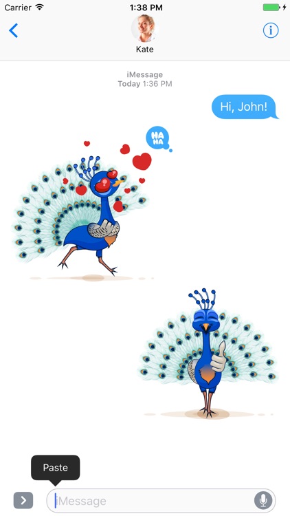 Peacock - Stickers for iMessage screenshot-3