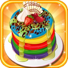 Activities of Rainbow Pancakes Cake free Cooking games for girls