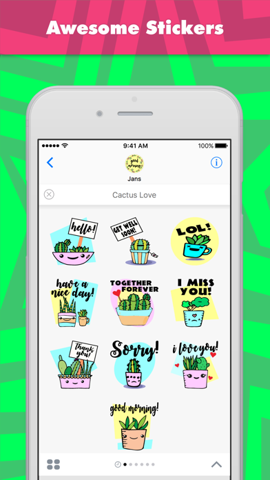 jansによるCactus Loveステッカーのスクリーンショット1 jansによるCactus Loveステッカーのスクリーンショット1