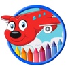 Kids Coloring Book Game Monster Planes Version