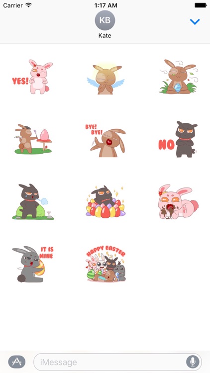 Funny Bunnies In Easter Sticker