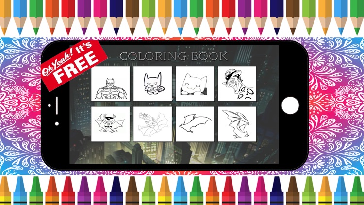 Coloring Book For Batman Free Games Kids Paint