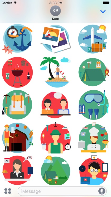 Travel - Stickers Pack for iMessage screenshot-3