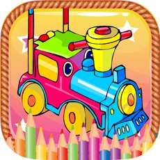 Activities of Train & Airplane Printable Coloring Pages For Kids