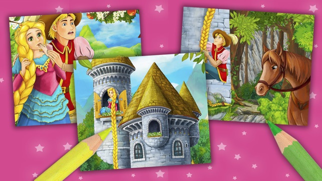 Princess Rapunzel - Magic Kids Coloring Pages Game(圖2)-速報App