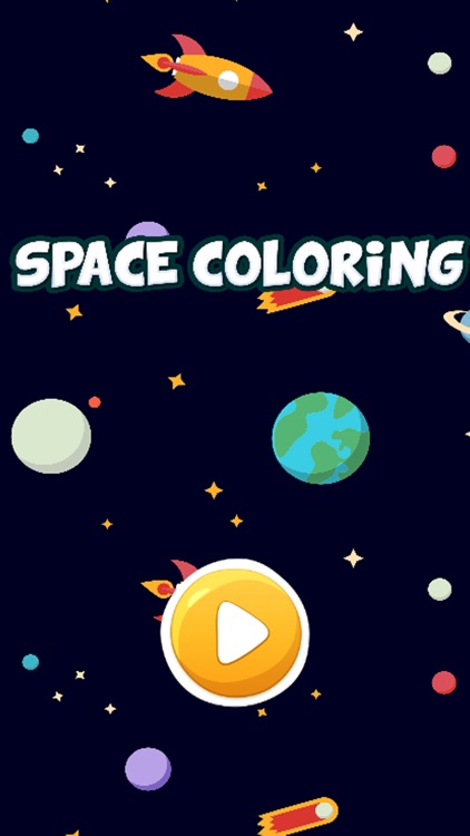 Rocket space coloring book for kids games