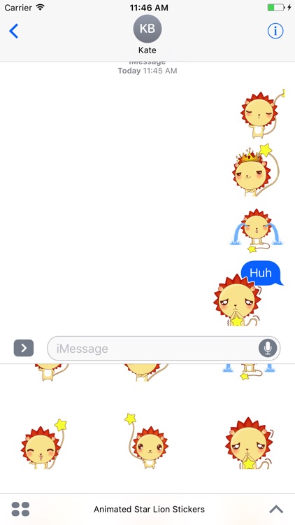 Animated Star Lion Stickers For iMessage screenshot-4